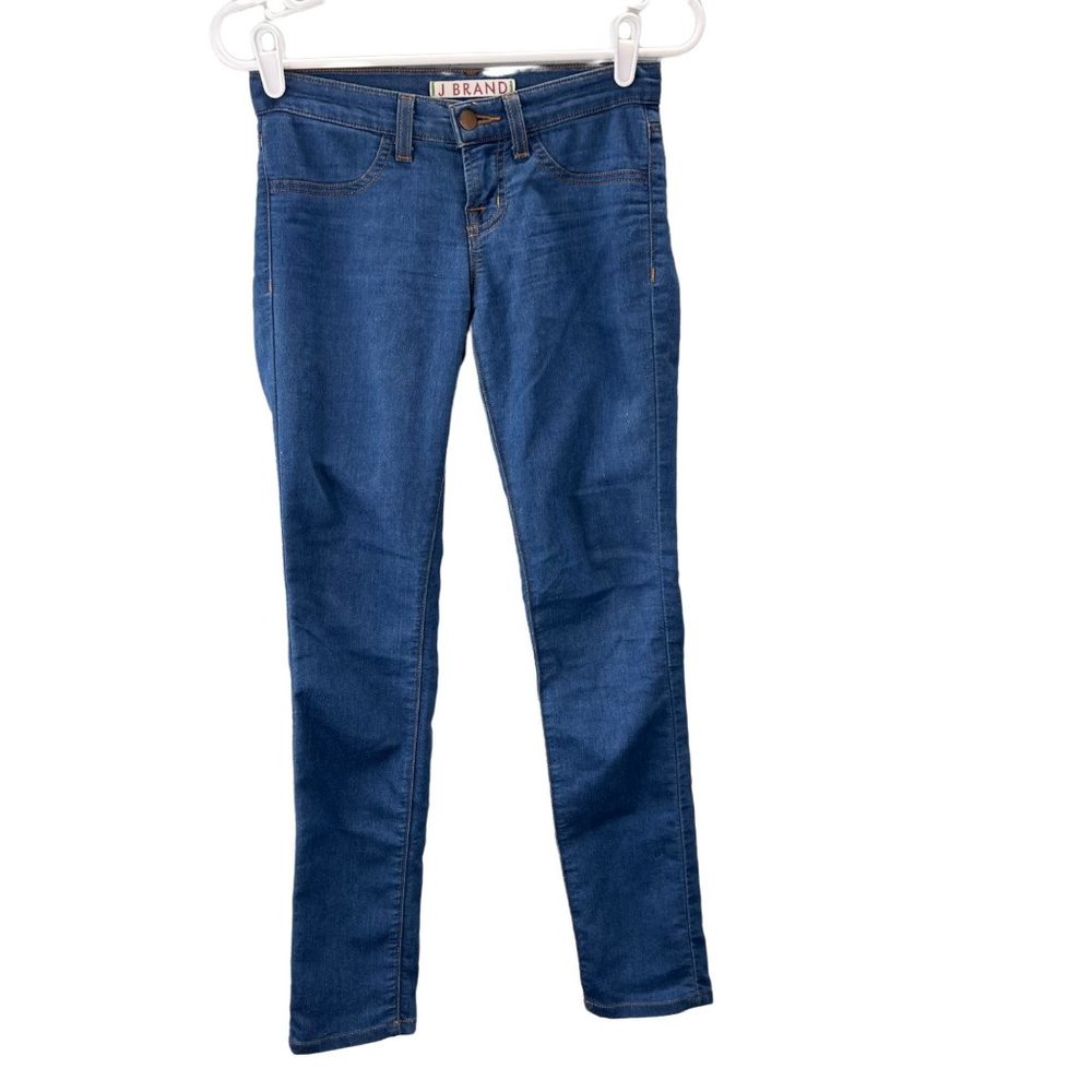 J Brand Electric Skinny Jeans Jeggings size 24 Blue Stretch Denim 26x28
